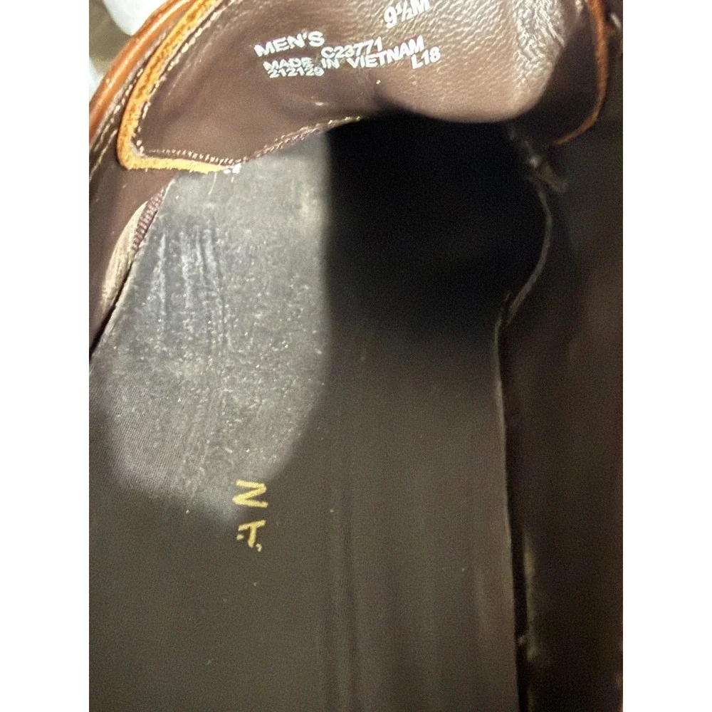 Cole Haan Mens Grand Evolution Tan Leather Cap Toe Oxford Dress Shoes‎ Size 9.5